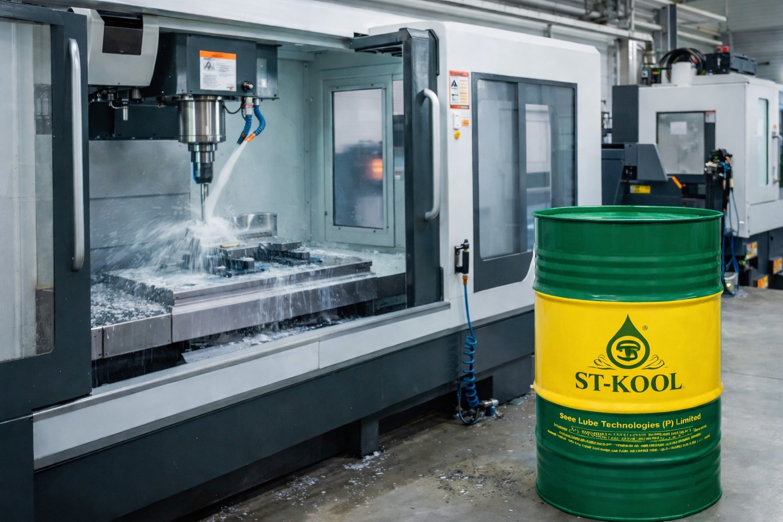 Semi Synthetic Cutting Oil Manufacturer in India | ST KOOL Lubes